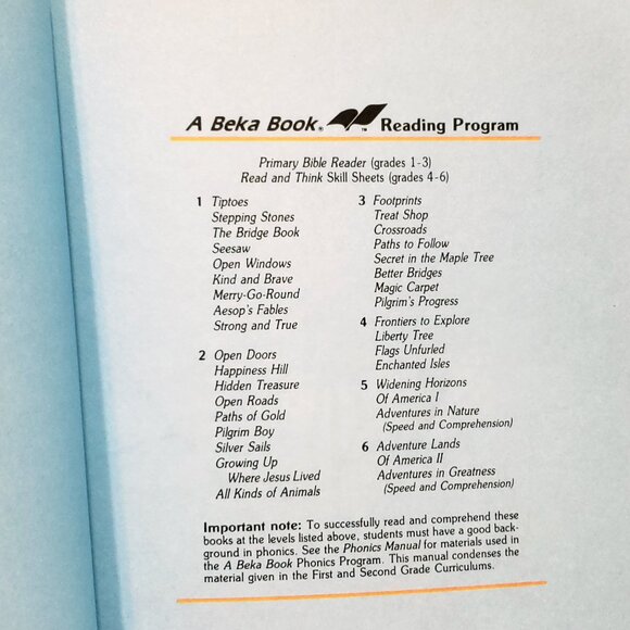 Pilgrim Boy ABeka Grade 3 Student Reader Book 1989 Reading Paperback Homeschool - Picture 6 of 12